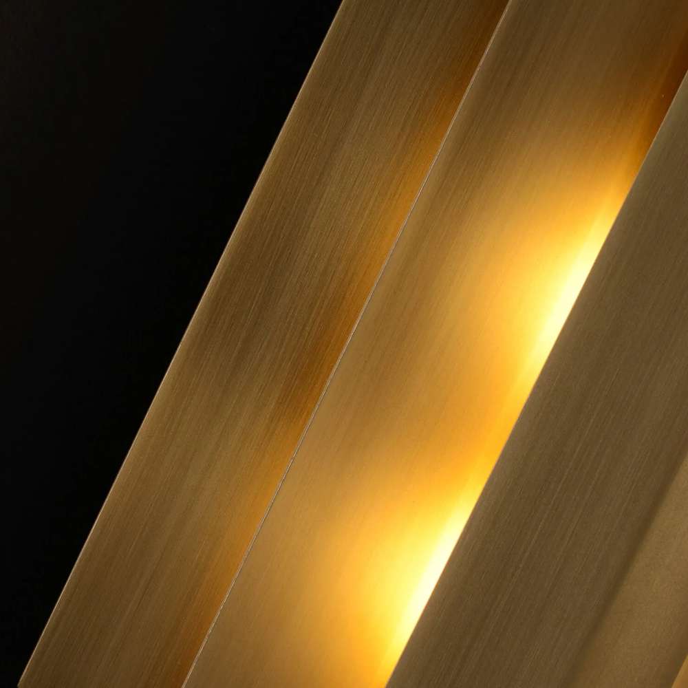 Geometric Gold 2-Light Modern Brass Wall Light for Living Room - view 6