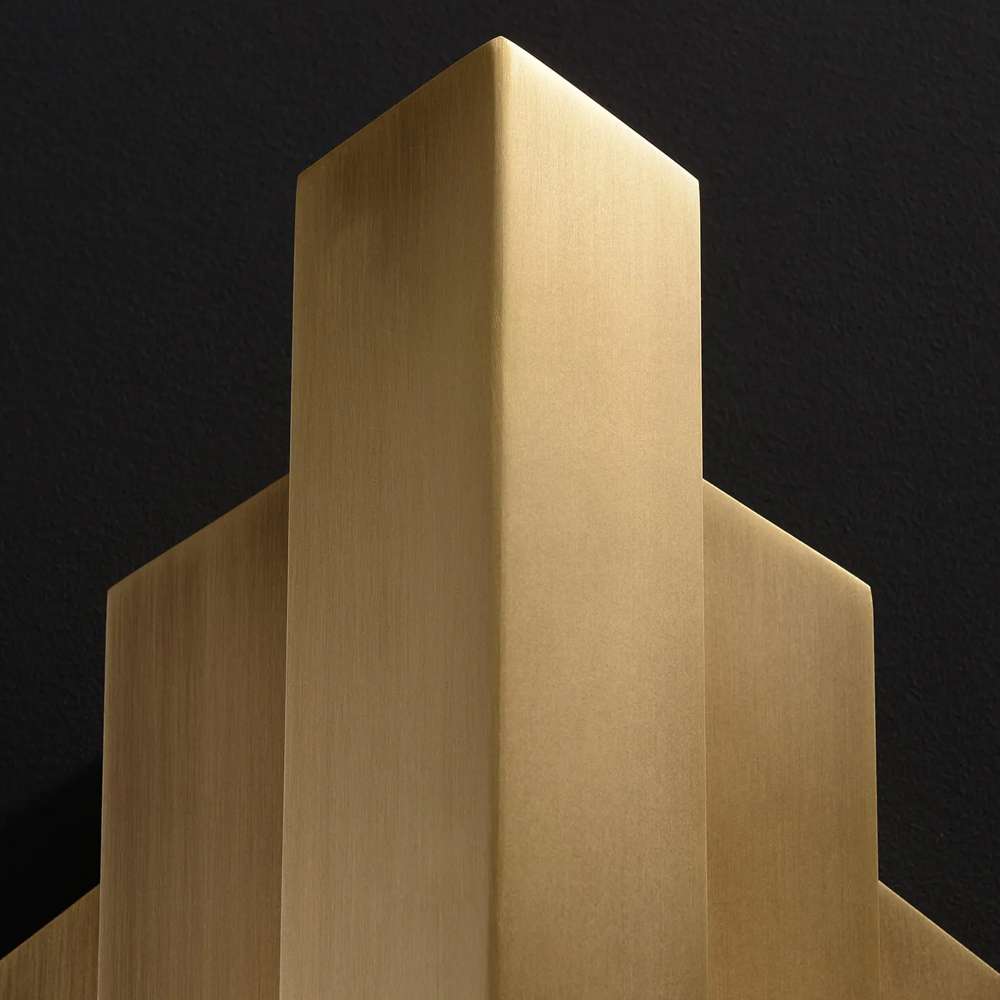 Geometric Gold 2-Light Modern Brass Wall Light for Living Room - view 7