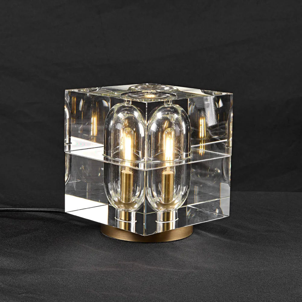 Luxury Glacon Square Crystal Shade 6-Light Table Lamps - view 1