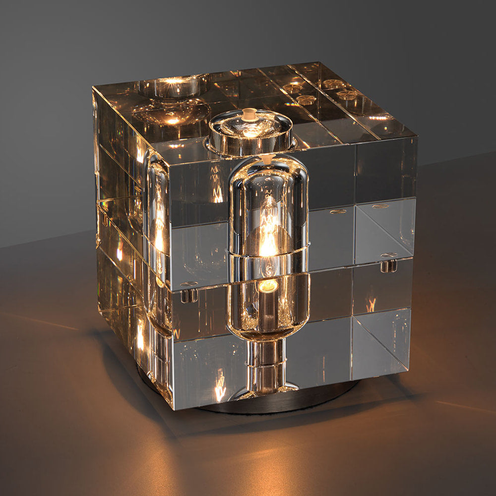 Luxury Glacon Square Crystal Shade 6-Light Table Lamps - view 10
