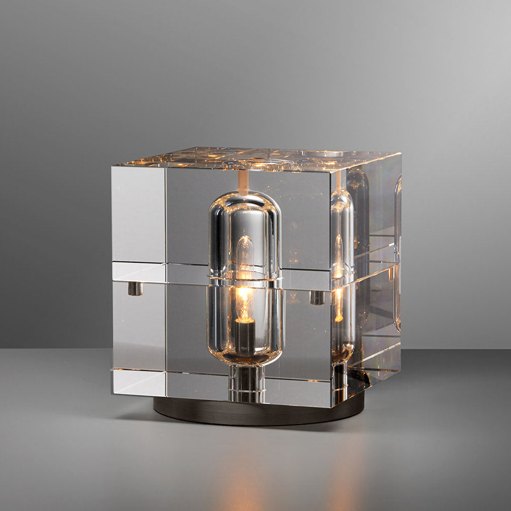 Luxury Glacon Square Crystal Shade 6-Light Table Lamps - view 11