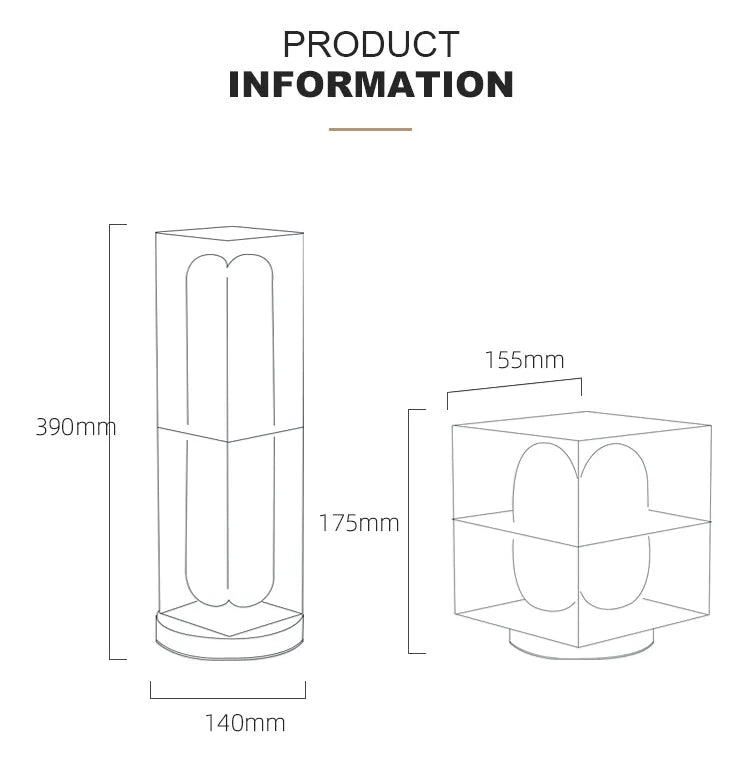 Luxury Glacon Square Crystal Shade 6-Light Table Lamps - view 13