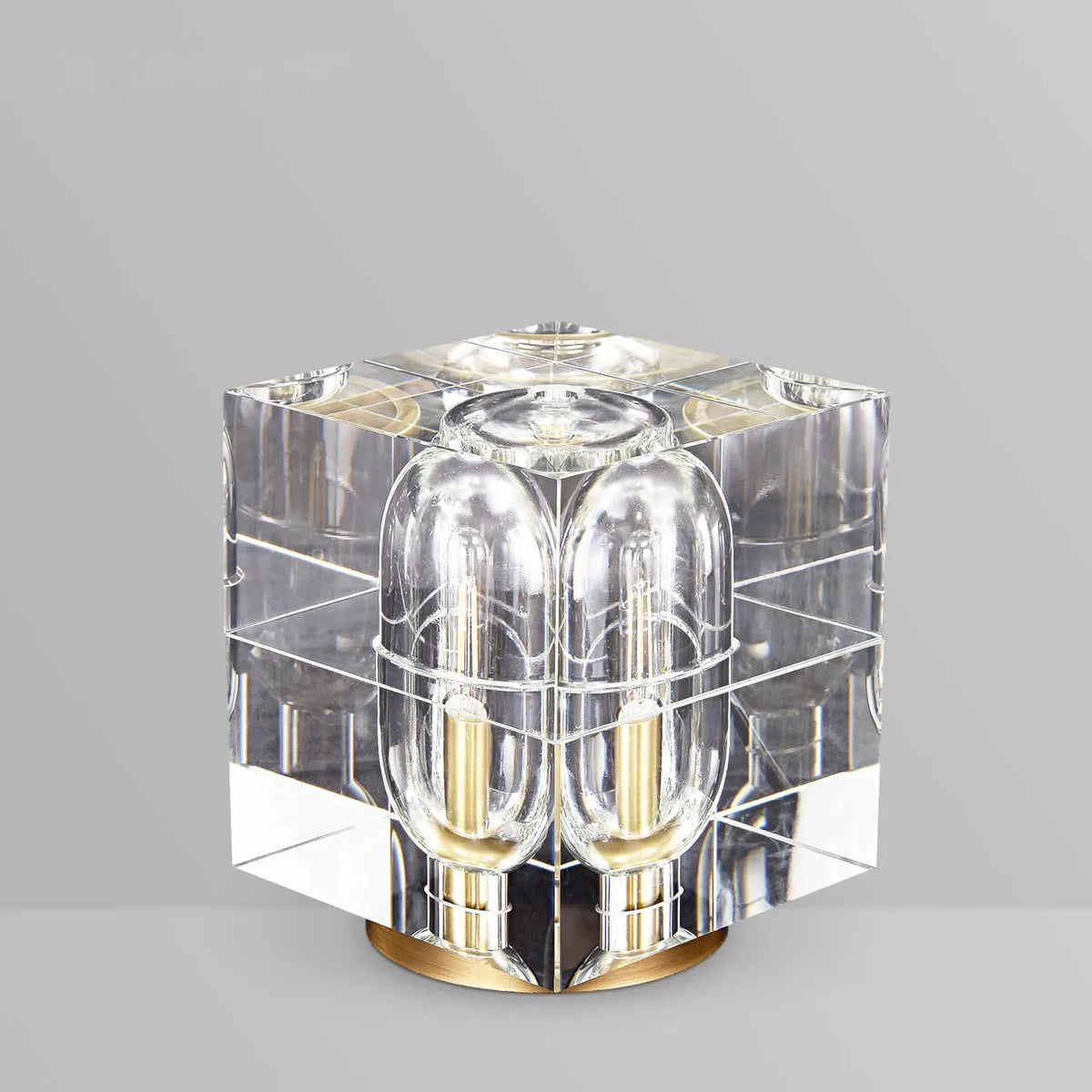 Luxury Glacon Square Crystal Shade 6-Light Table Lamps - view 2