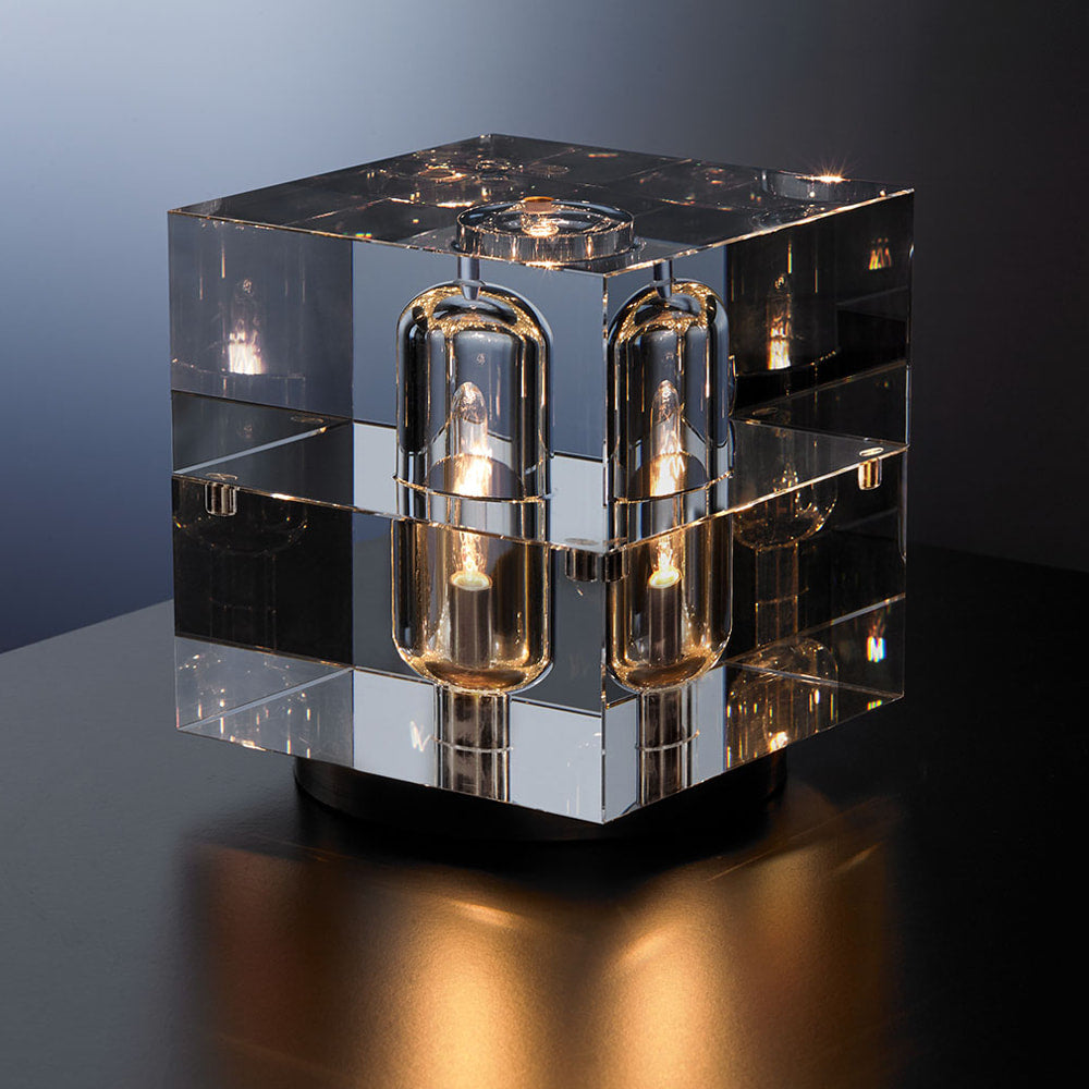 Luxury Glacon Square Crystal Shade 6-Light Table Lamps - view 9