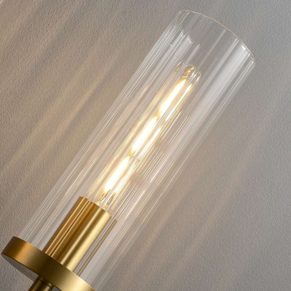 Mid Century Modern Glass Shade Candle Wall Sconces - view 6