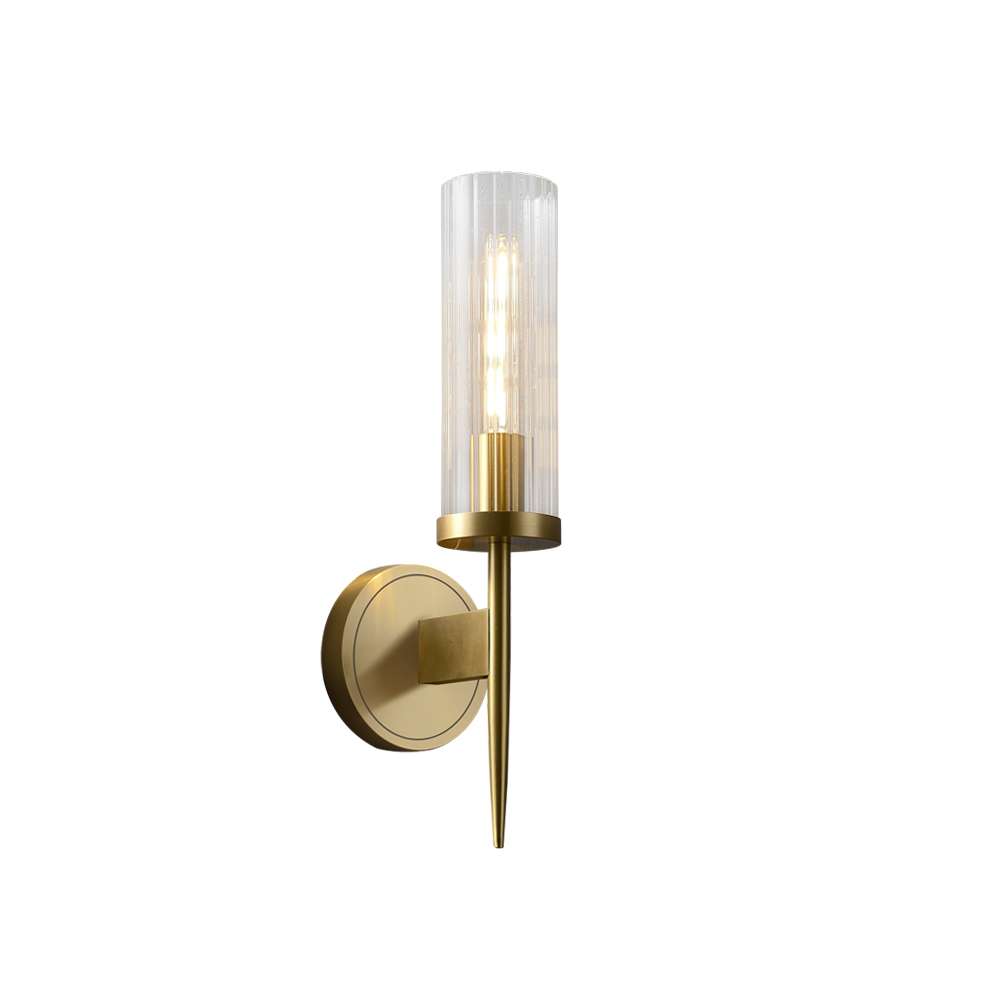 Mid Century Modern Glass Shade Candle Wall Sconces - view 8