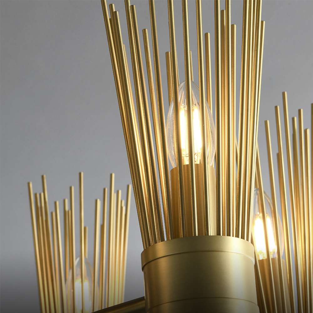 Mid Century Modern Skyla 6-Light All Brass Chandelier - view 6