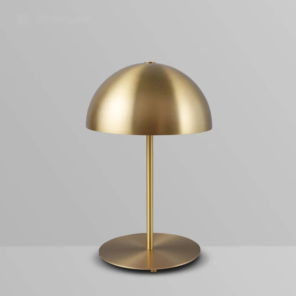 Mid Century Modern Bates Brass Mushroom Table Lamps - view 1