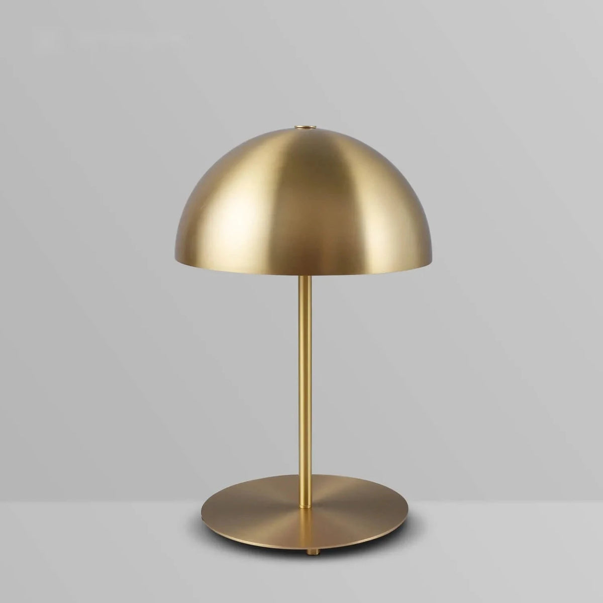 Mid Century Modern Bates Brass Mushroom Table Lamps - view 1