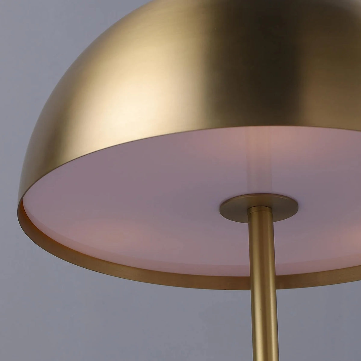 Mid Century Modern Bates Brass Mushroom Table Lamps - view 11