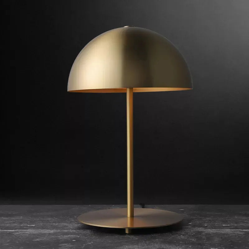 Mid Century Modern Bates Brass Mushroom Table Lamps - view 13