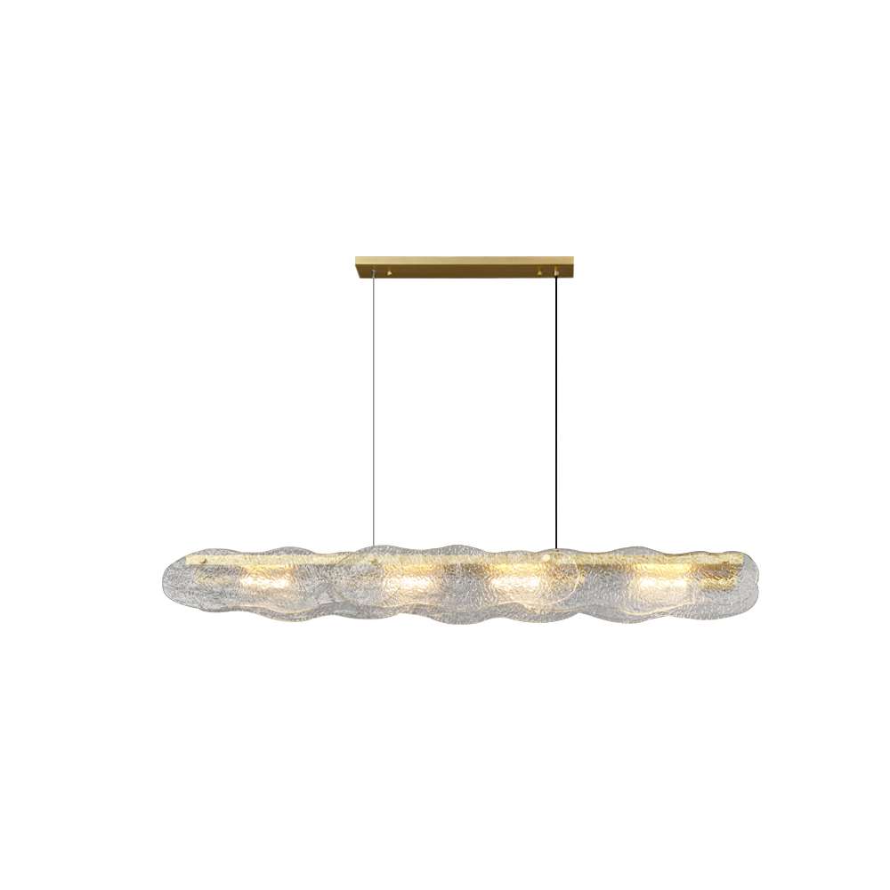 Contemporary Water Ripple Hand Blown Glass Chandelier - view 10