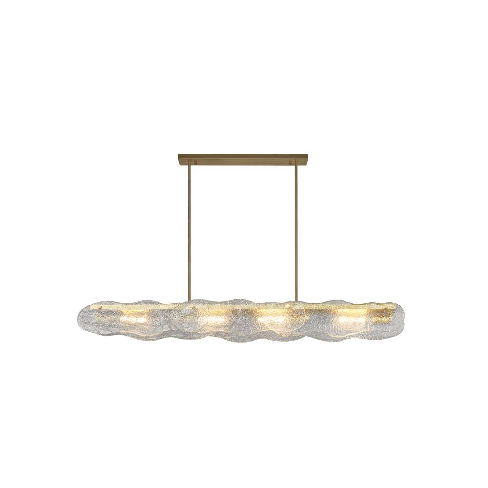 Contemporary Water Ripple Hand Blown Glass Chandelier - view 11