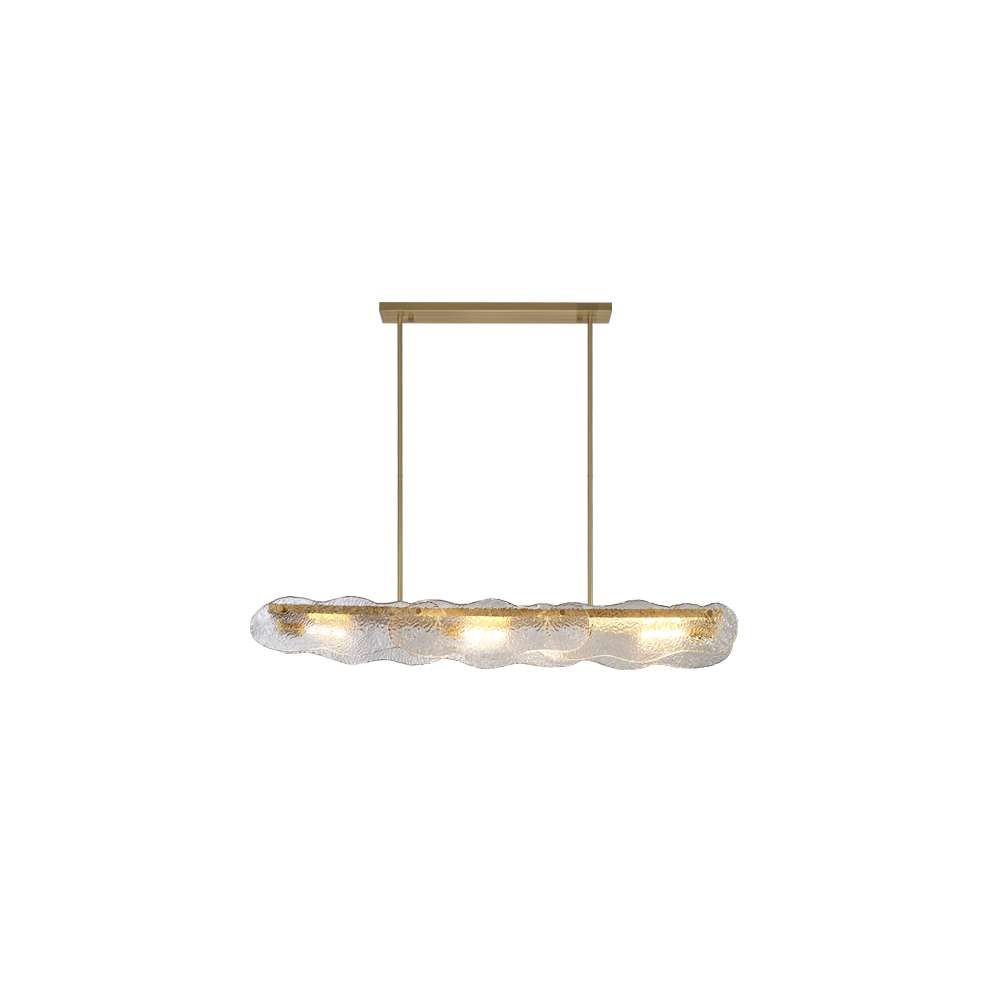 Contemporary Water Ripple Hand Blown Glass Chandelier - view 9