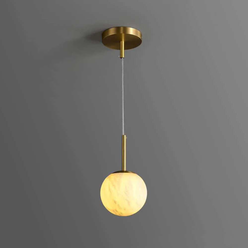 Minimalist Globe Marble Shade Chandelier Pendant Light - view 1