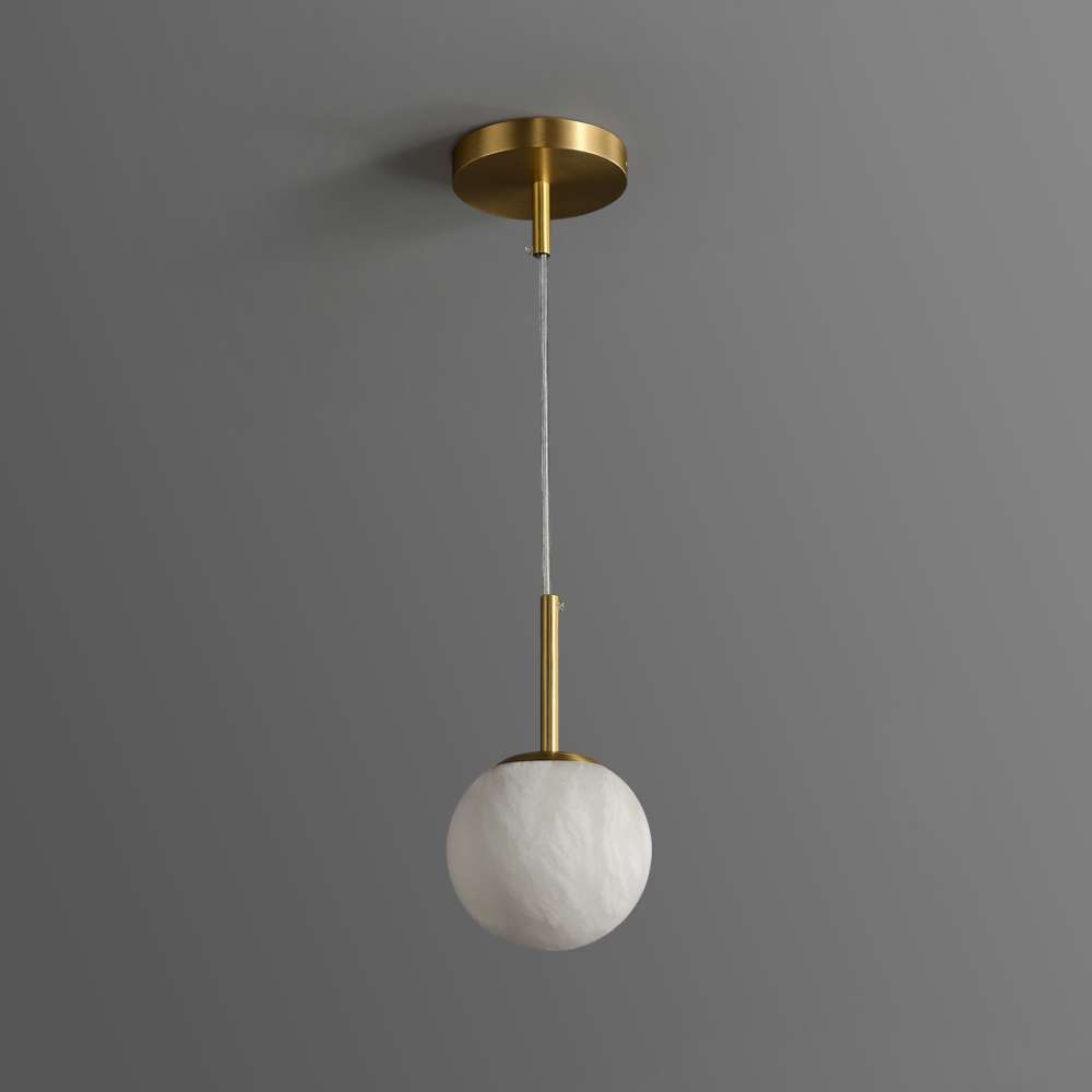 Minimalist Globe Marble Shade Chandelier Pendant Light - view 2