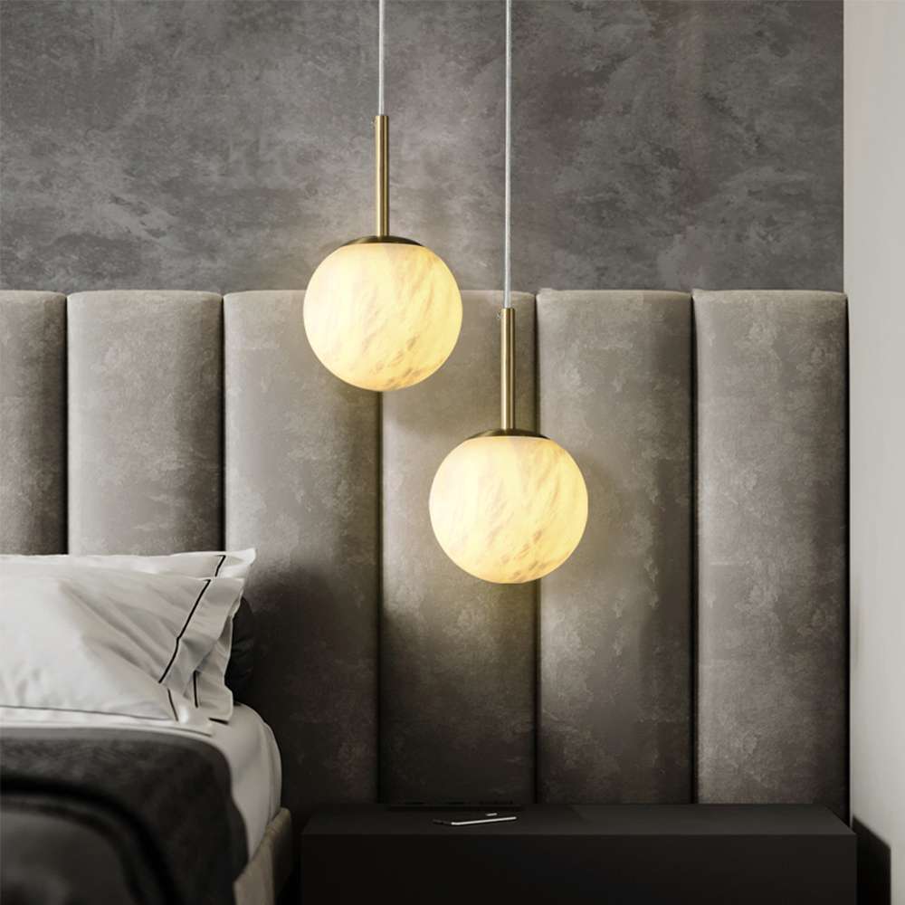 Minimalist Globe Marble Shade Chandelier Pendant Light - view 4