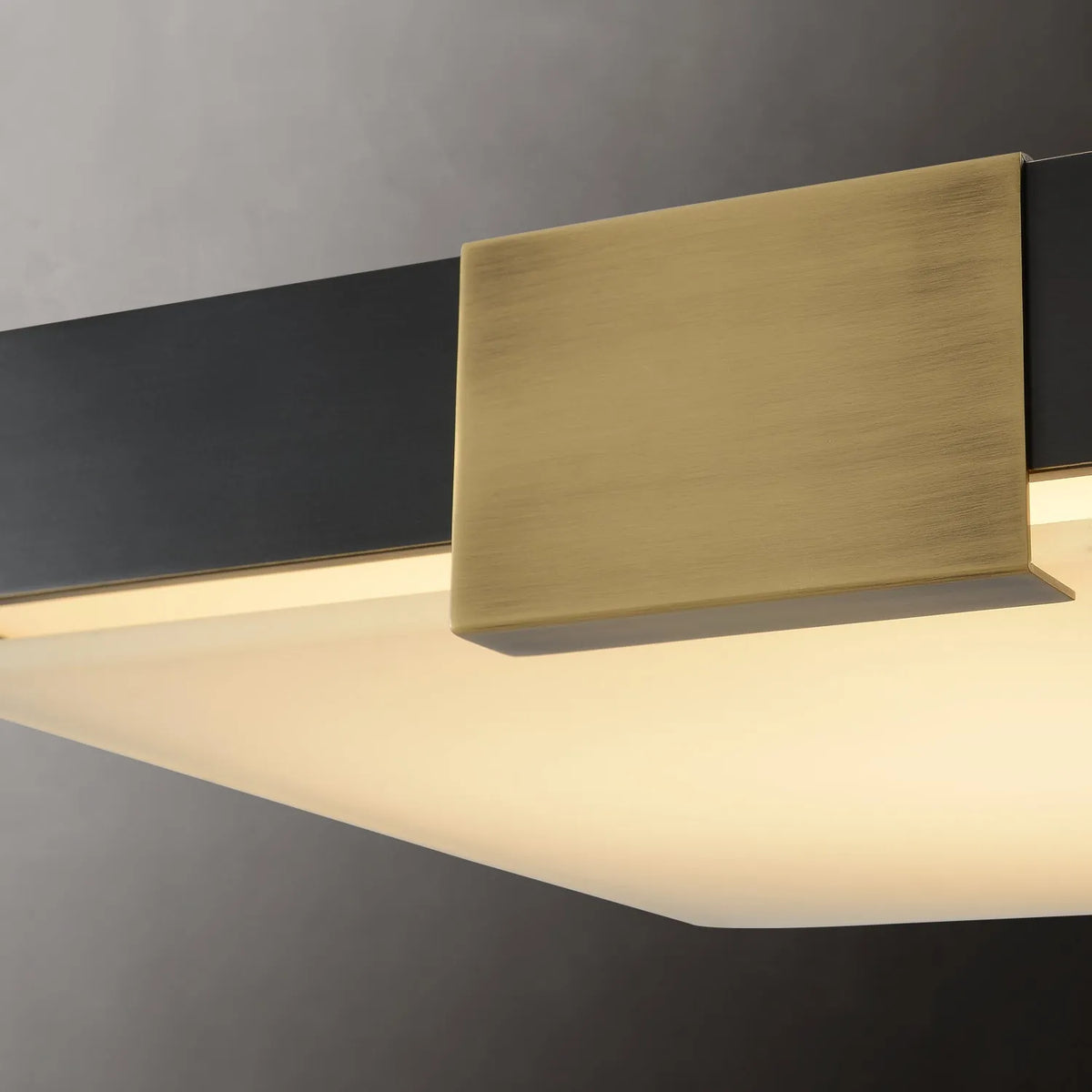 Modern All Brass & Glass Flush mount Ceiling Lights in Black - view 5