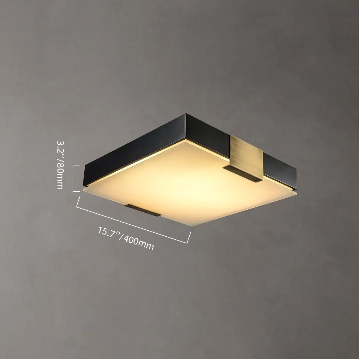 Modern All Brass & Glass Flush mount Ceiling Lights in Black - view 7