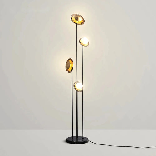 Art Decor 4-Light Flower Floor Lamp Modern in Brass - view 1