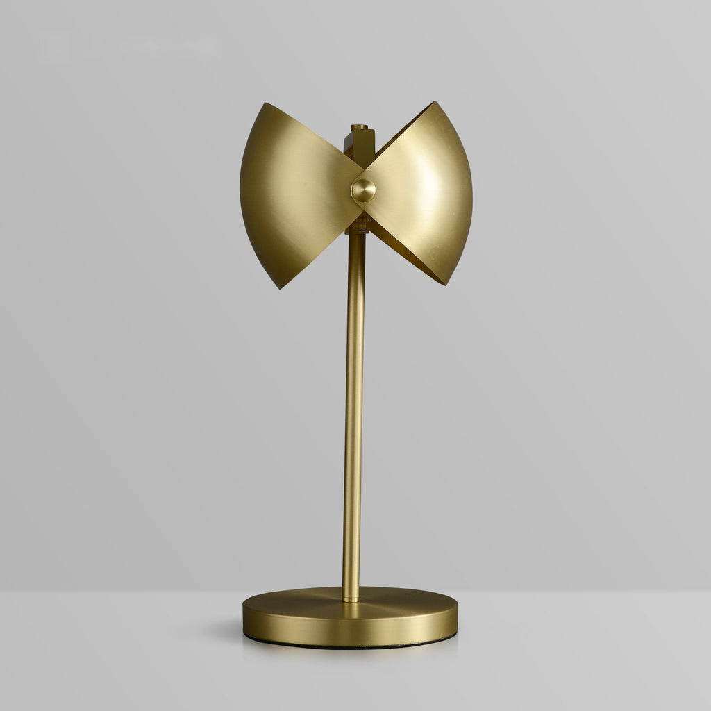 Two-Light Adjustable Brass Mid-Century Table Lamp - view 1