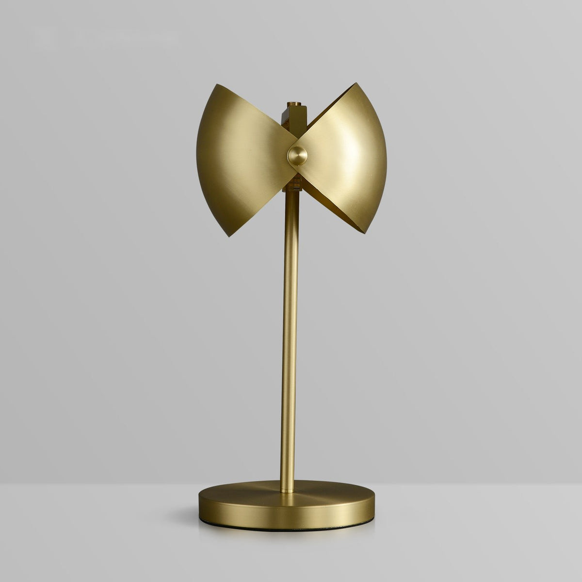 Two-Light Adjustable Brass Mid-Century Table Lamp - view 1