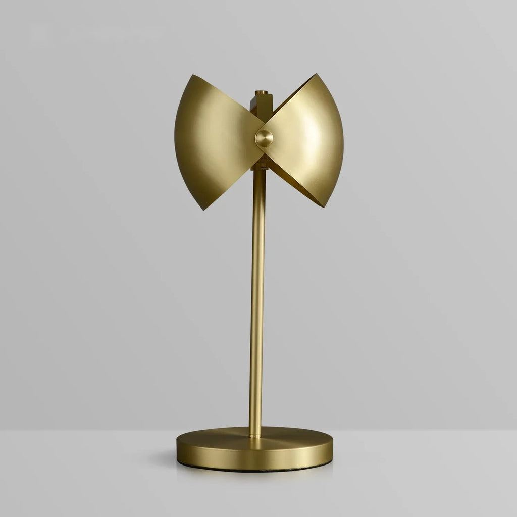 Two-Light Adjustable Brass Mid-Century Table Lamp - view 2