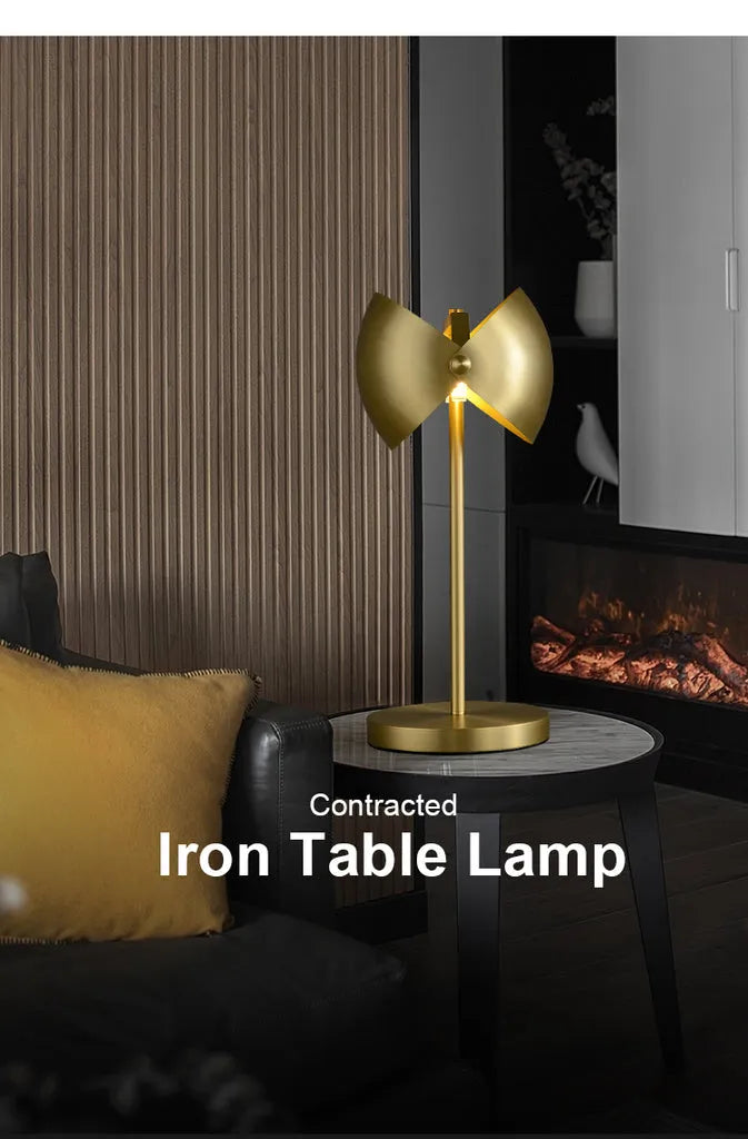 Two-Light Adjustable Brass Mid-Century Table Lamp - view 4