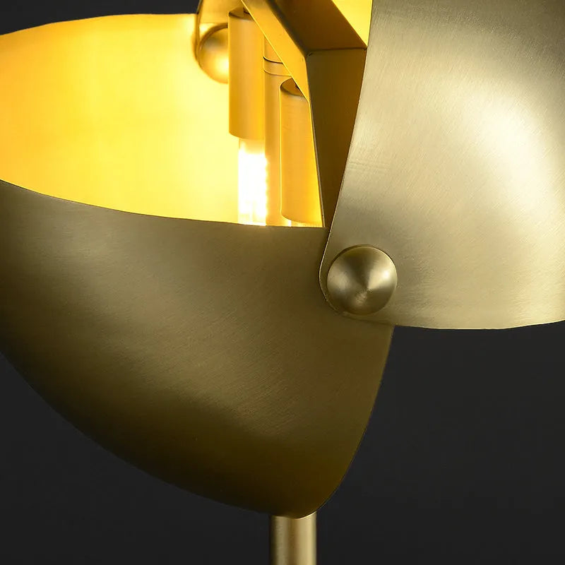 Two-Light Adjustable Brass Mid-Century Table Lamp - view 5