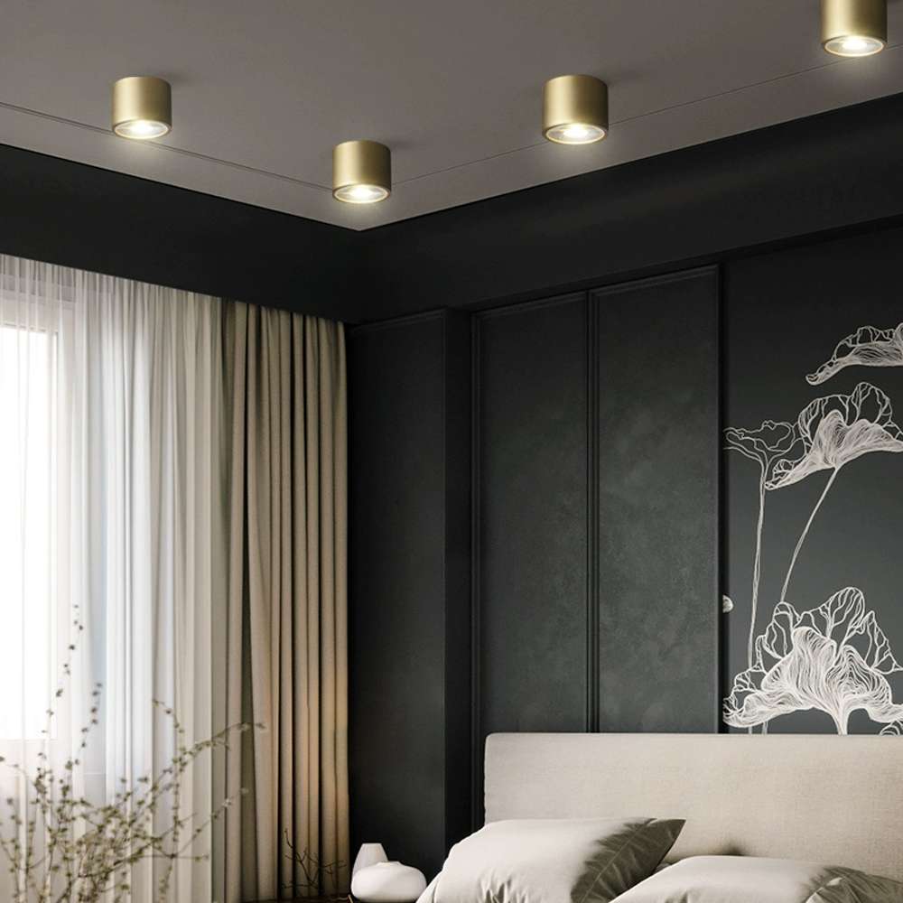 Minimalist Globe Led Brass Flush Mount Ceiling Lights - view 5