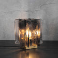 Modern Art Glass Square Shade Table Lamps in Amber - view 1