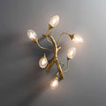 Modern Glass Wall Light Fixture With Tree Branches Shape - view 1