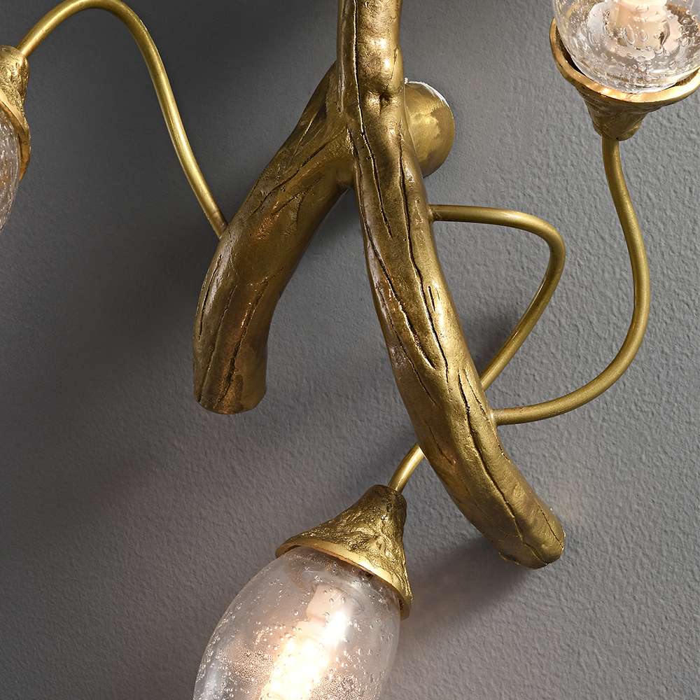Modern Glass Wall Light Fixture With Tree Branches Shape - view 6