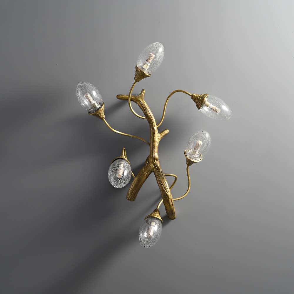 Modern Glass Wall Light Fixture With Tree Branches Shape - view 7