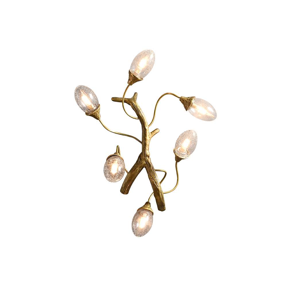 Modern Glass Wall Light Fixture With Tree Branches Shape - view 8