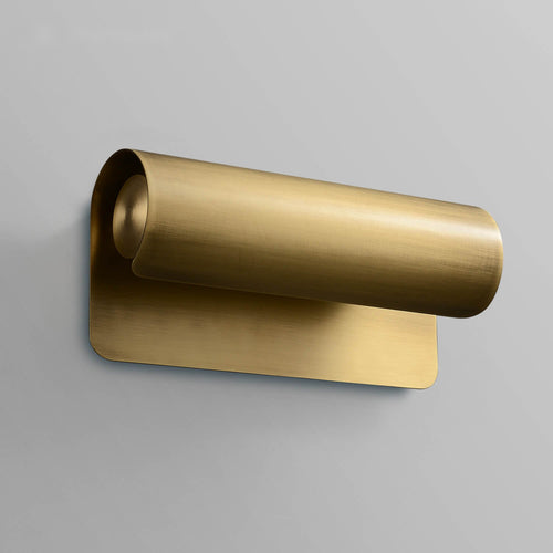 Accord 1 Light Modern Wall Sconces In Antique Brass - view 2