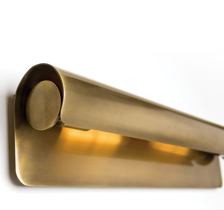 Accord 1 Light Modern Wall Sconces In Antique Brass - view 8
