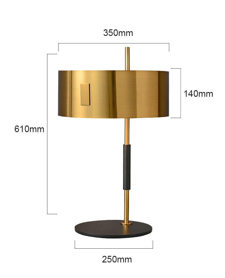 1953 Mid Century Modern Table Lamp In Burnished Brass - view 10