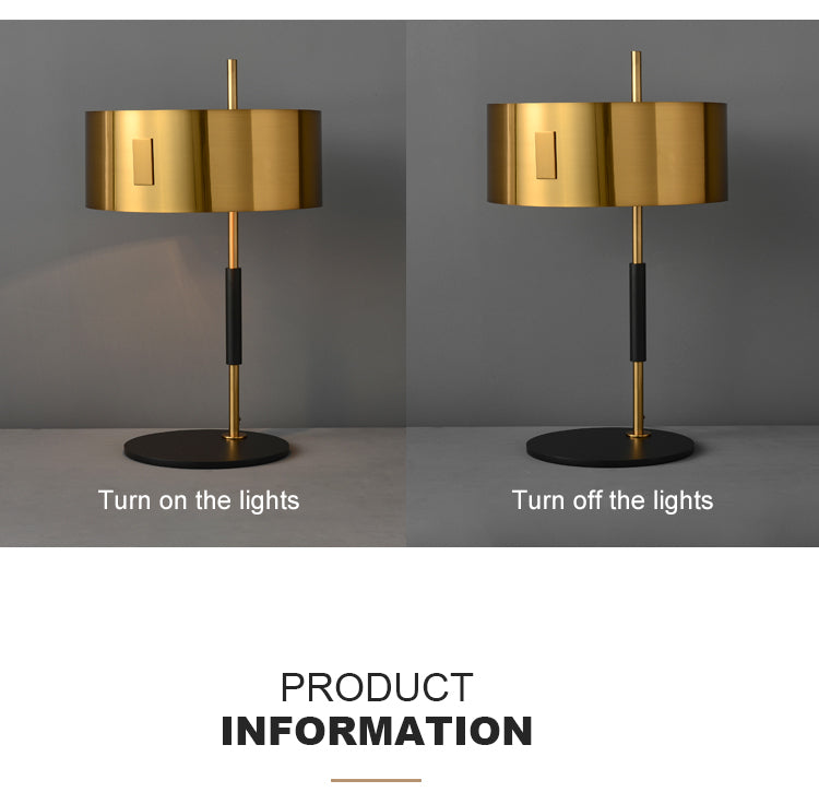 1953 Mid Century Modern Table Lamp In Burnished Brass - view 9