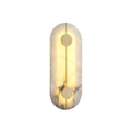 Minimalist Brace Natural Dolomite LED Brass Sconce - view 8