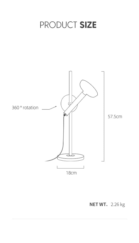 Minimalist LED Adjustable Spot Table Lamp with Marble Base - view 7
