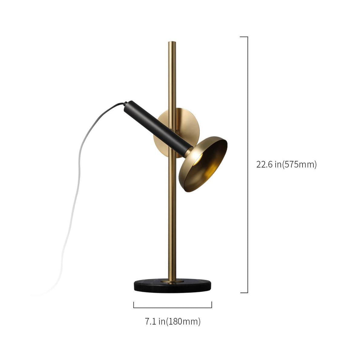 Minimalist LED Adjustable Spot Table Lamp with Marble Base - view 8