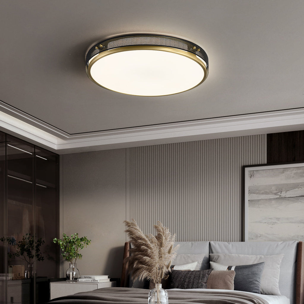 Minimalist Matte Black LED Semi Flush Mount Lighting With Pmma Shade - view 4