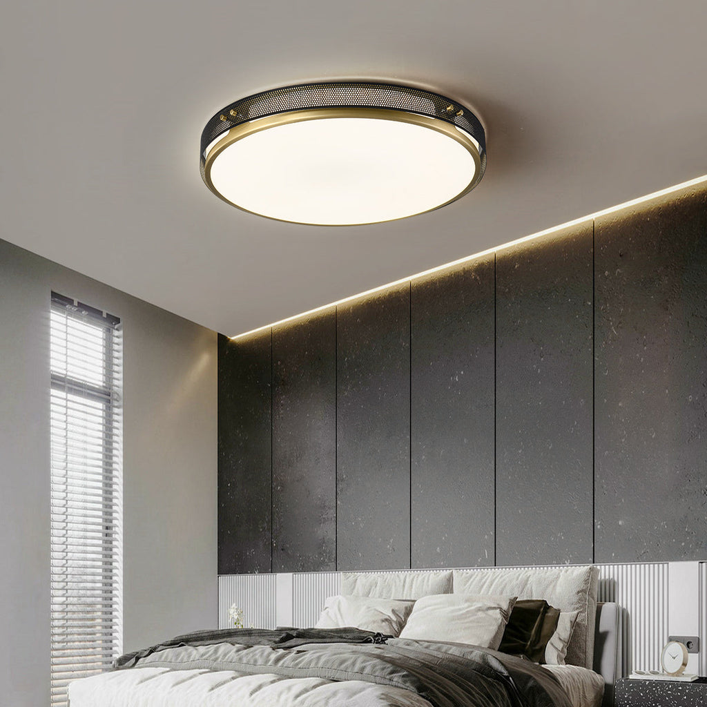 Minimalist Matte Black LED Semi Flush Mount Lighting With Pmma Shade - view 5
