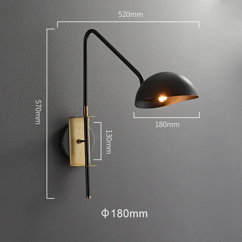 Convessi Swing Adjustable Wall Sconce with Switch - view 17