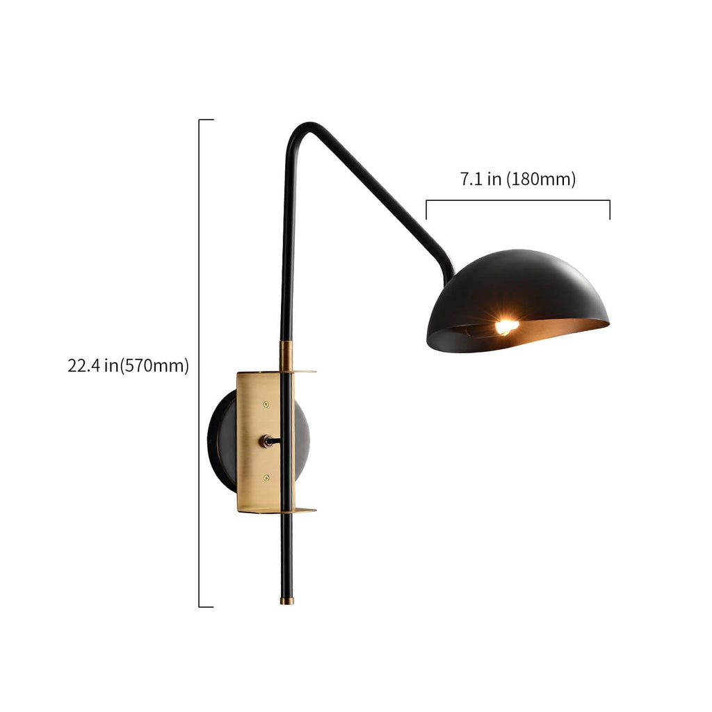 Convessi Swing Adjustable Wall Sconce with Switch - view 19