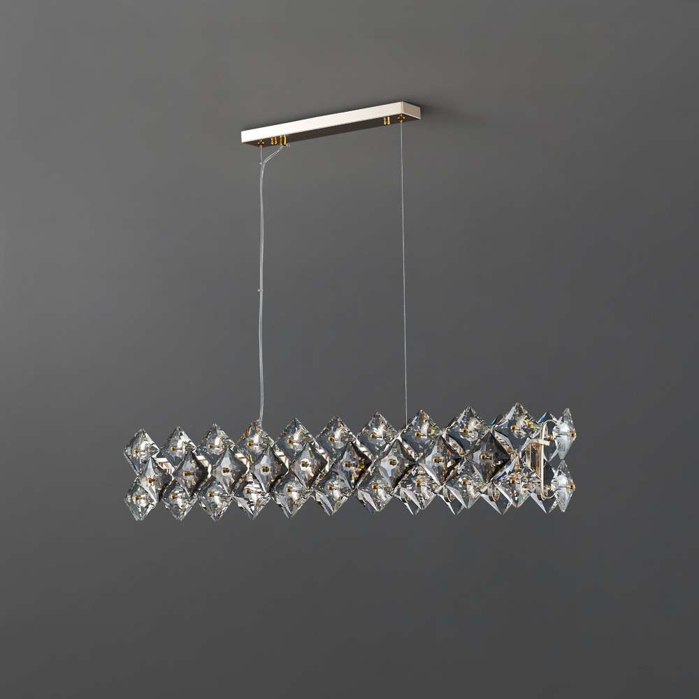 Luxury Crystal Linear Chandelier for Kitchen Island - view 2