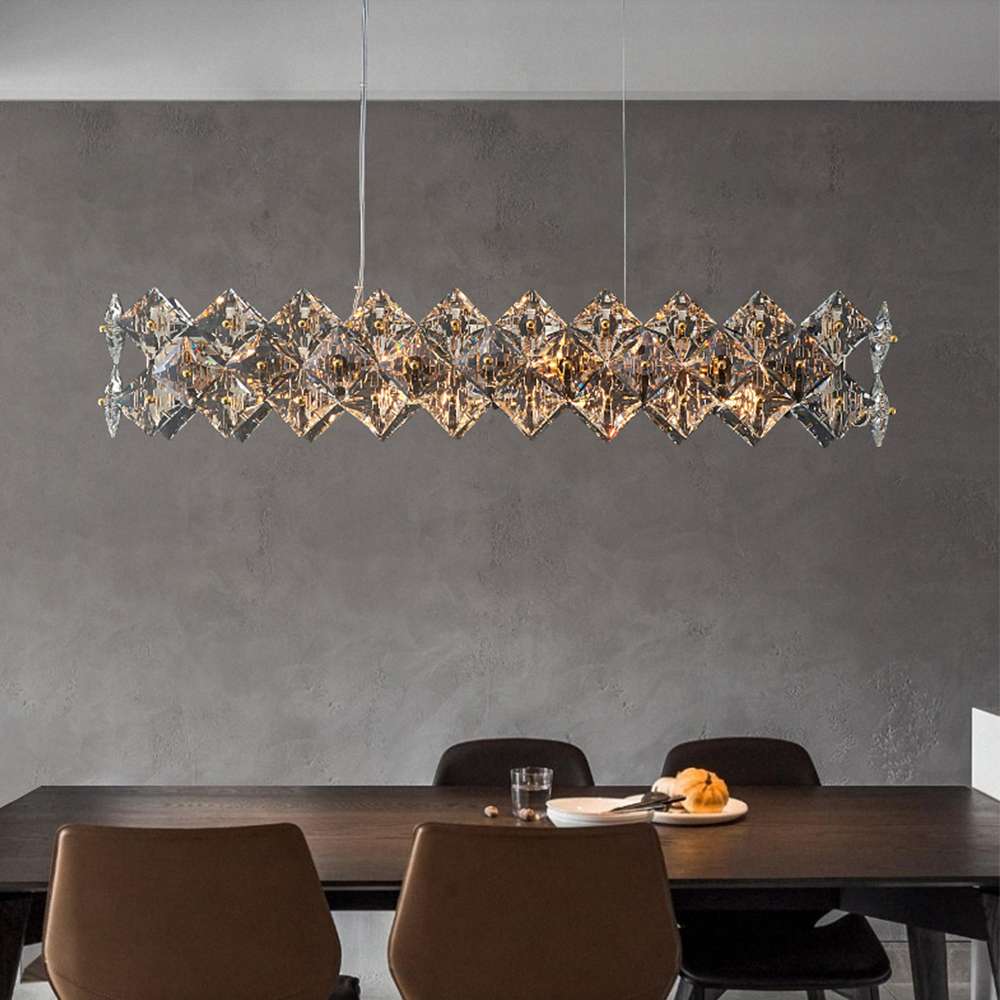 Luxury Crystal Linear Chandelier for Kitchen Island - view 4