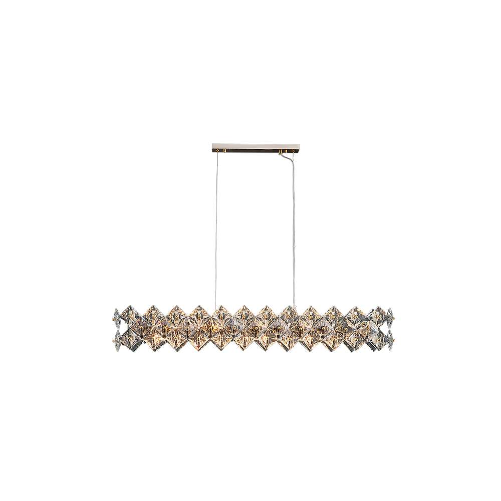Luxury Crystal Linear Chandelier for Kitchen Island - view 9