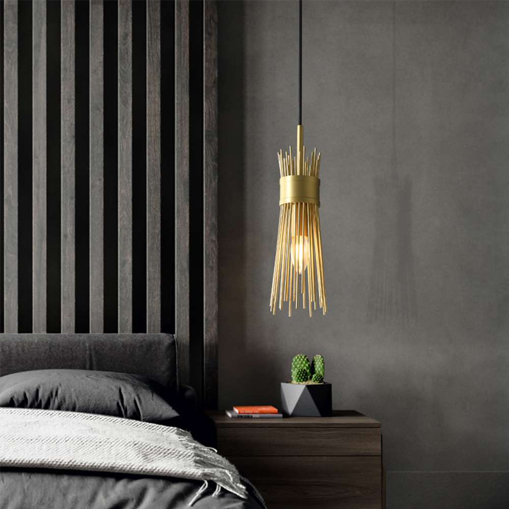 Moxy Modern Gold Leaf Pendant Light for Kitchens - view 3